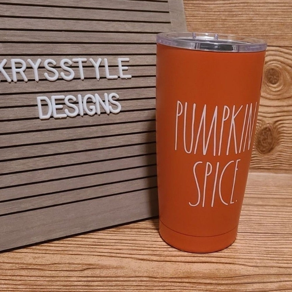 RAE DUNN PUMPKIN SPICE Tumbler Fall 17oz